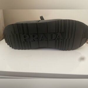 Prada men’s platform black smooth leather size 6 shoes